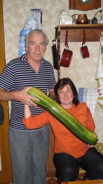 la plus grosse et longue courge 78 CM  c mon grand qu'il a cultiv�